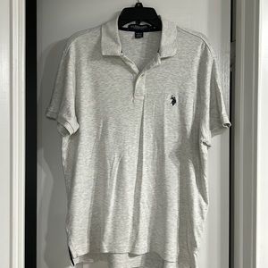 US polo association, cream, heather shirt, size large